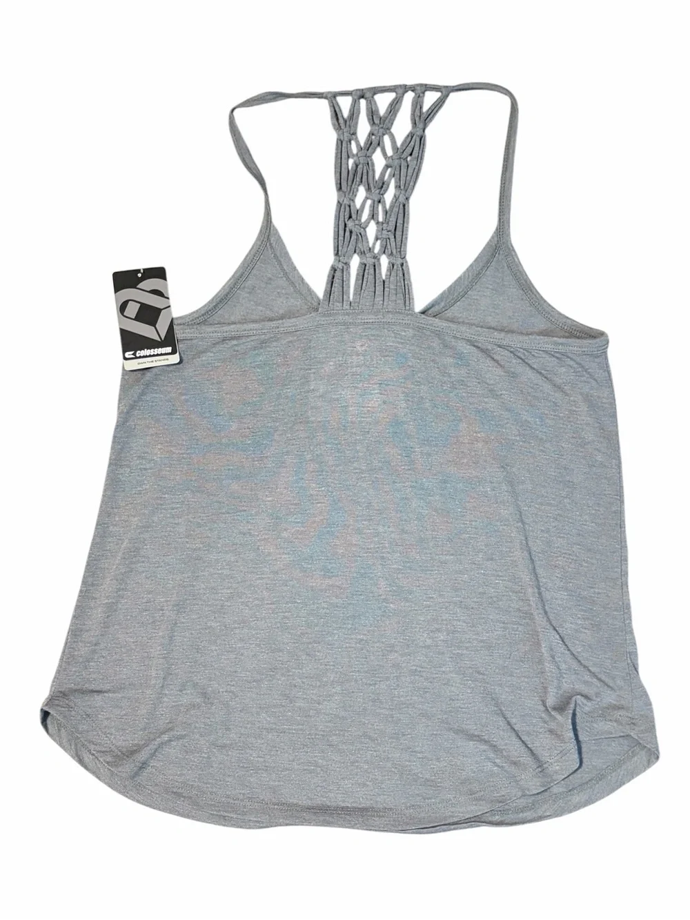 NWT Auburn Tigers Gray Macrame Racerback Tank Top by Colosseum Size Large